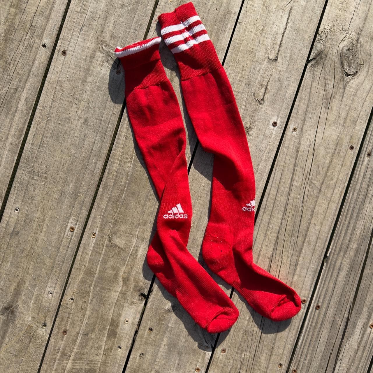 RARE 1990s ADIDAS RED FIELD HOCKEY SOCKS 🔥