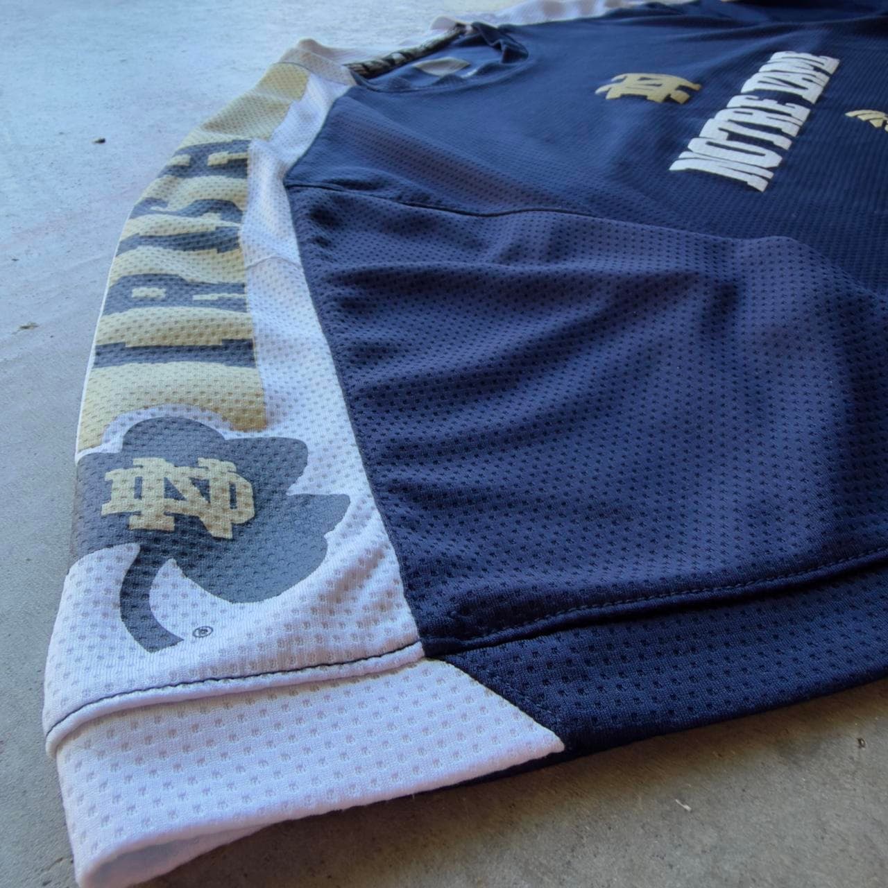 Super Rare Early 2000s Adidas Notre Dame Fighting Baseball Jersey - INSANE CRAZY GRAIL - Thumbnail 2