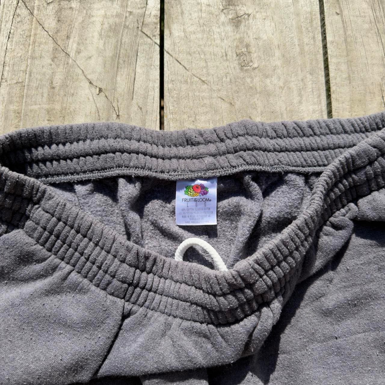 Super Rare 90s Fruit of the Loom Grey Sweatpants - GRAIL - Thumbnail 3
