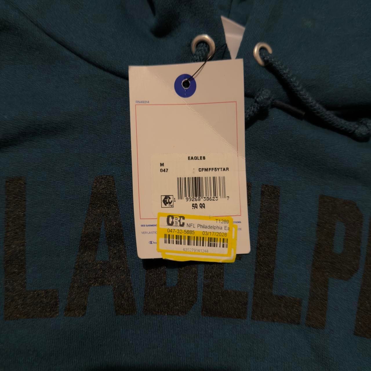Super Rare Philadelphia Eagles 1933 Champion Hoodie - Deadstock GRAIL - Thumbnail 3