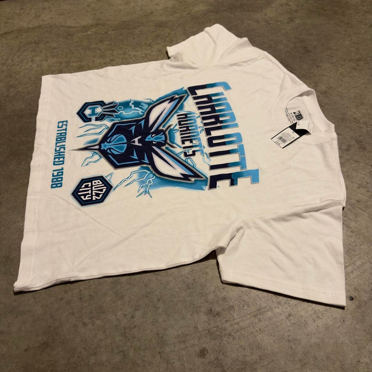 Super Rare Charlotte Hornets Buzz City NBA Graphic Tee - DEADSTOCK GRAIL - Thumbnail 3