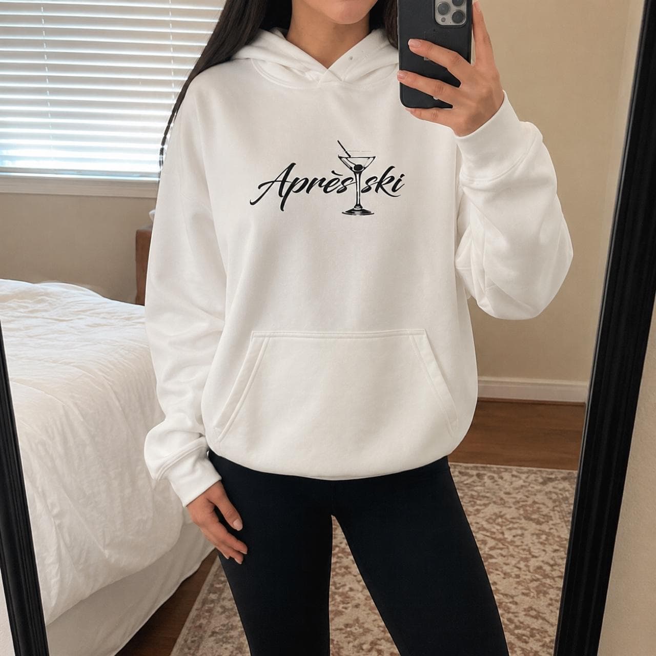 Super Rare Vintage Early 2000s “Après Ski” Martini Graphic Hoodie - Y2K GRAIL - Thumbnail 3