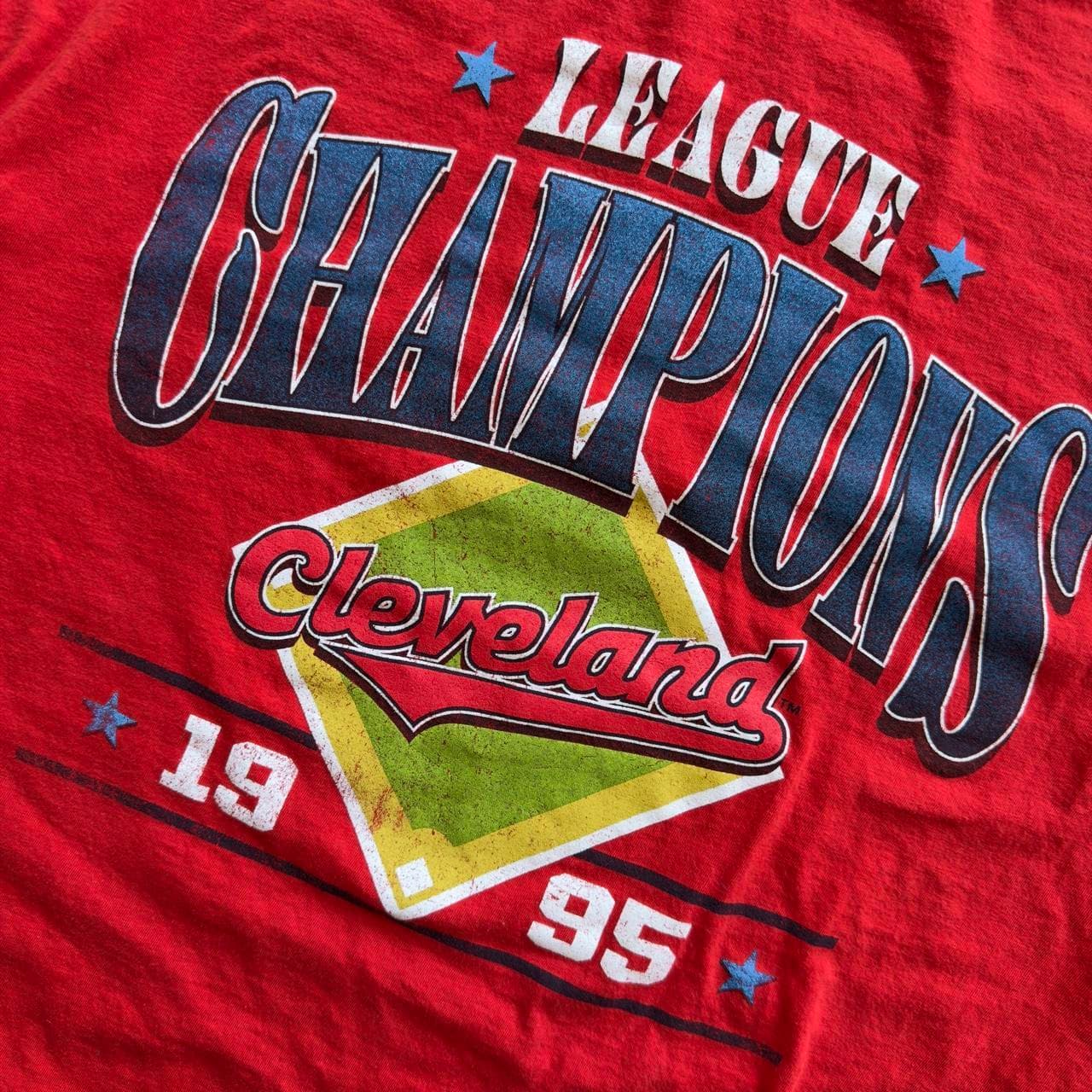 Super Rare 1995 Cleveland Indians World Series Tee - SUPER RARE 90s MLB Grail - Thumbnail 3