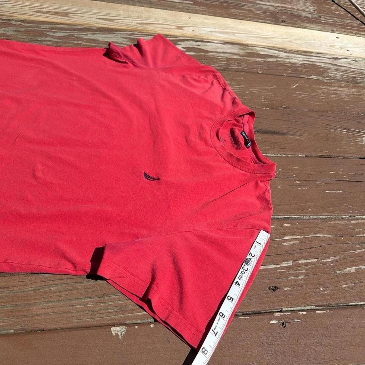 Vintage Early 2000s Nautica Red Performance Tee Men’s Large Embroidered Sail Logo Y2K Grail - Thumbnail 3