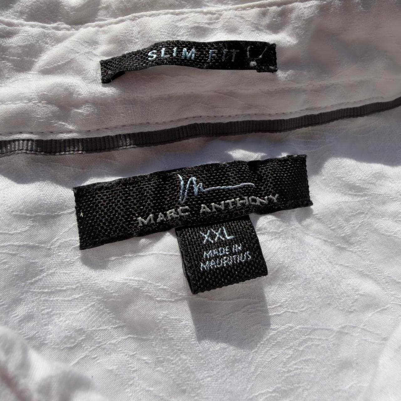 Rare Vintage 1990s Marc Anthony Grail White Short Sleeve Button-Down Shirt - Thumbnail 7
