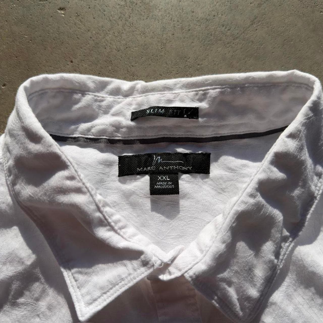 Rare Vintage 1990s Marc Anthony Grail White Short Sleeve Button-Down Shirt - Thumbnail 8