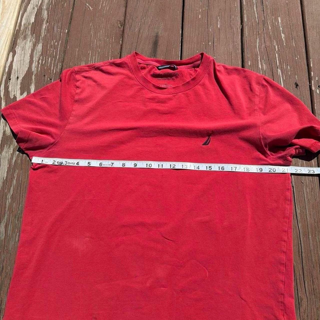 Vintage Early 2000s Nautica Red Performance Tee Men’s Large Embroidered Sail Logo Y2K Grail - Thumbnail 5