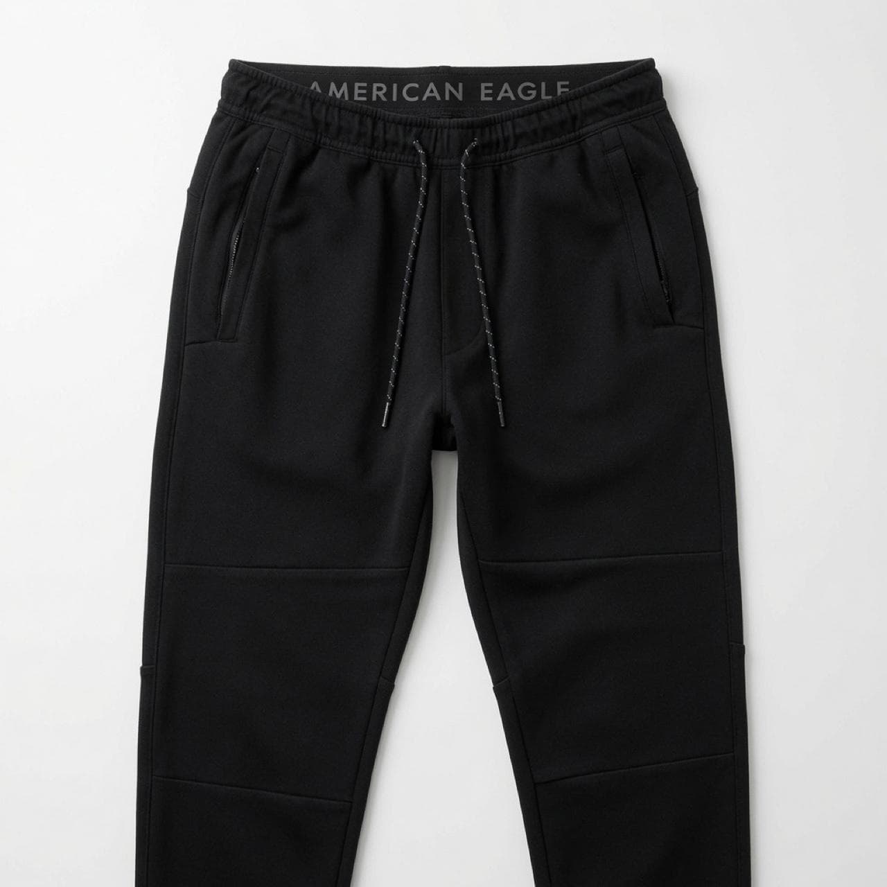 Super Rare Early 2000s American Eagle Black Sweatpants w/ Zipper Pockets - Y2K GRAIL - Thumbnail 2