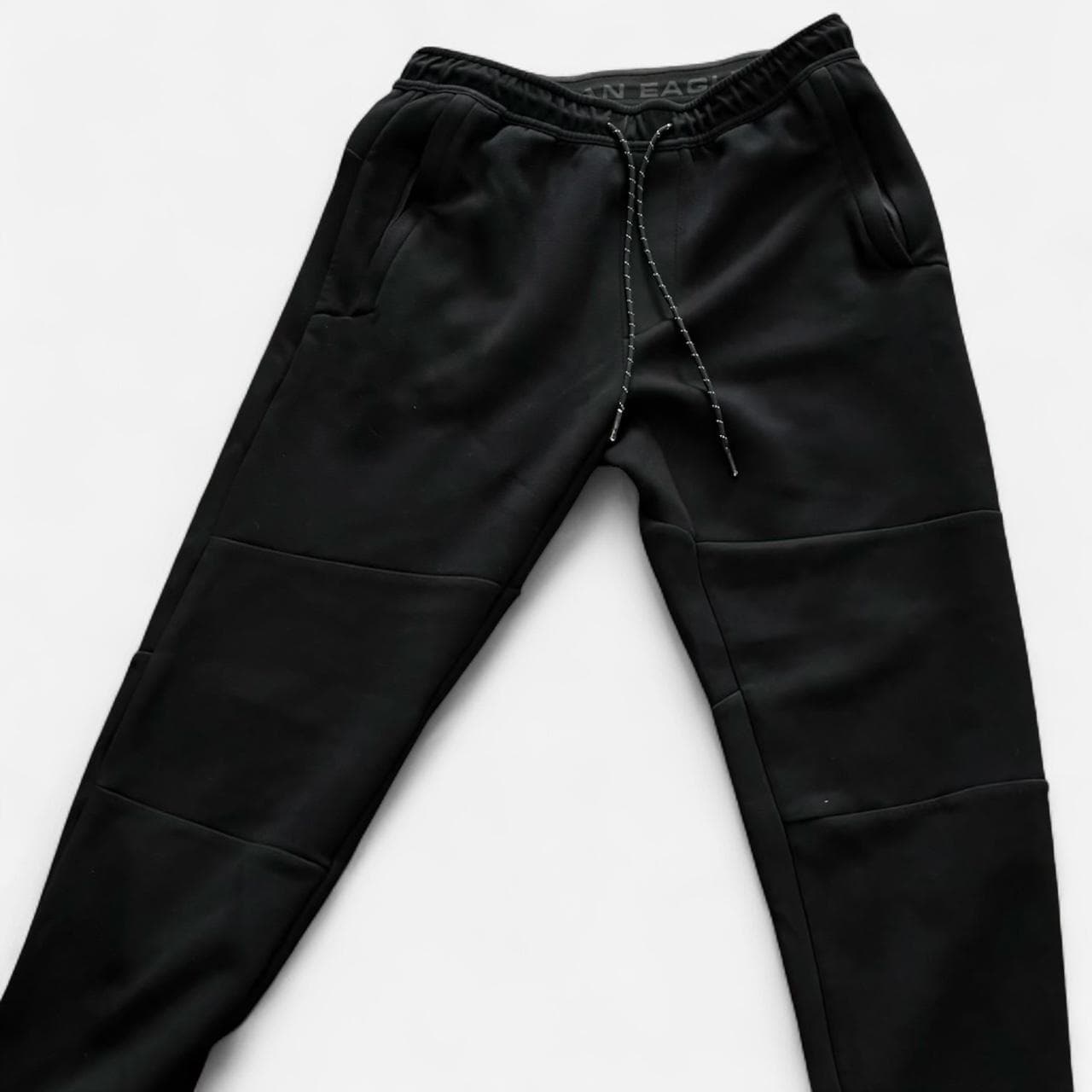 Super Rare Early 2000s American Eagle Black Sweatpants w/ Zipper Pockets - Y2K GRAIL - Thumbnail 3