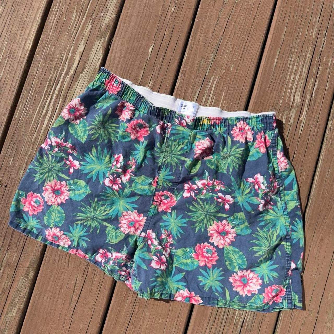 Rare Early 2000s Gap Grail Floral Rose Boxer Shorts - Thumbnail 3