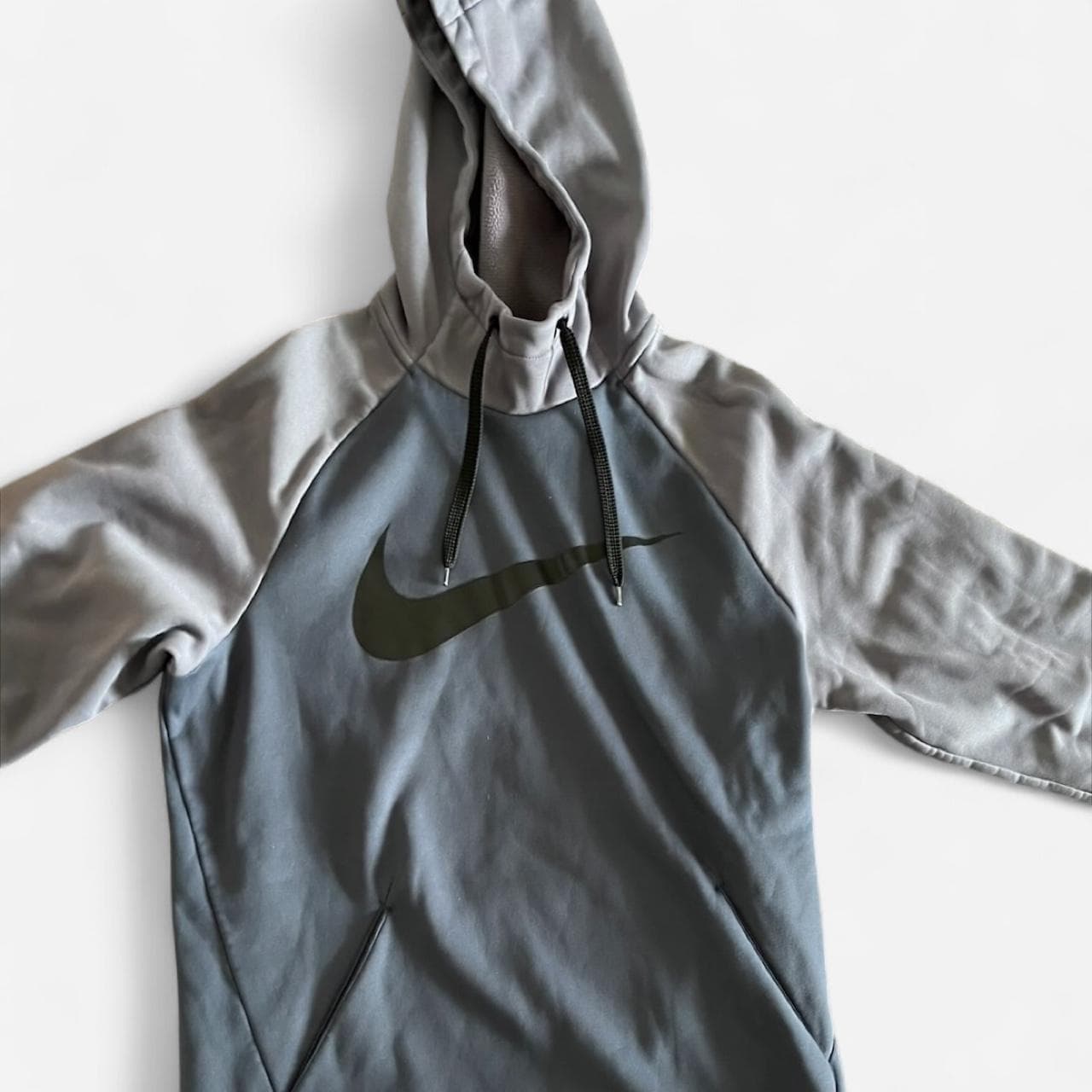 Super Rare Early 2000s Nike Dri-Fit Two-Tone Grey Hoodie - Thumbnail 6