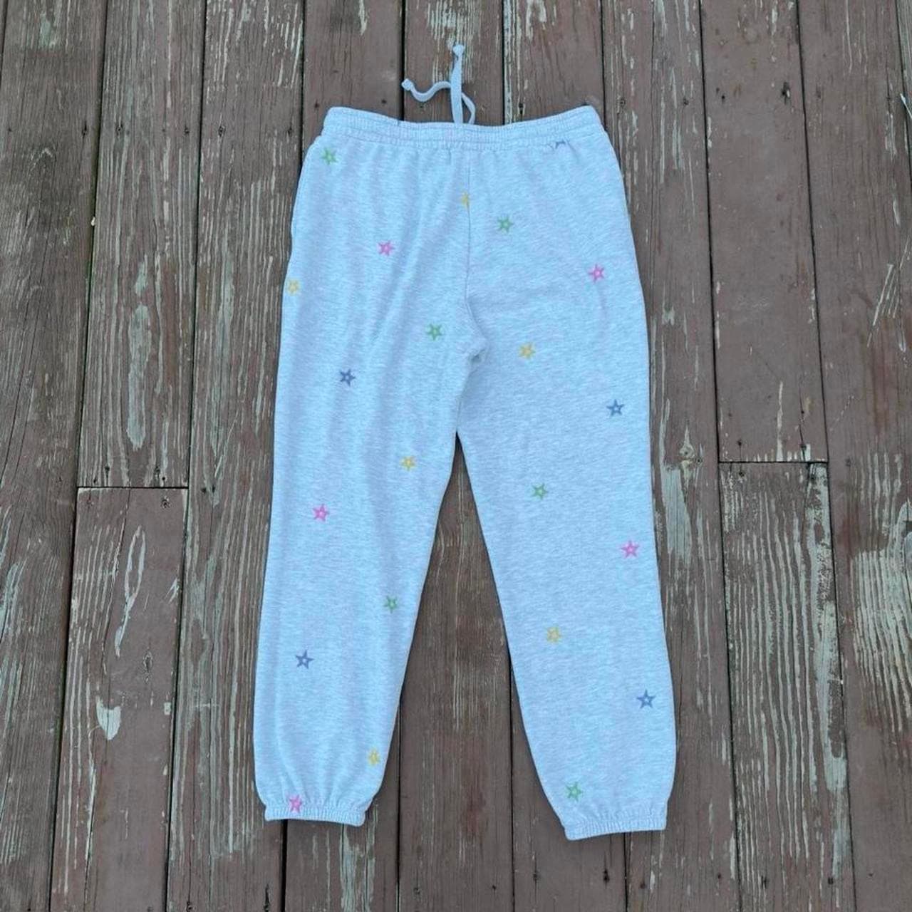 Rare Early 2000s Star Embroidered Grey Sweatpants - Thumbnail 2