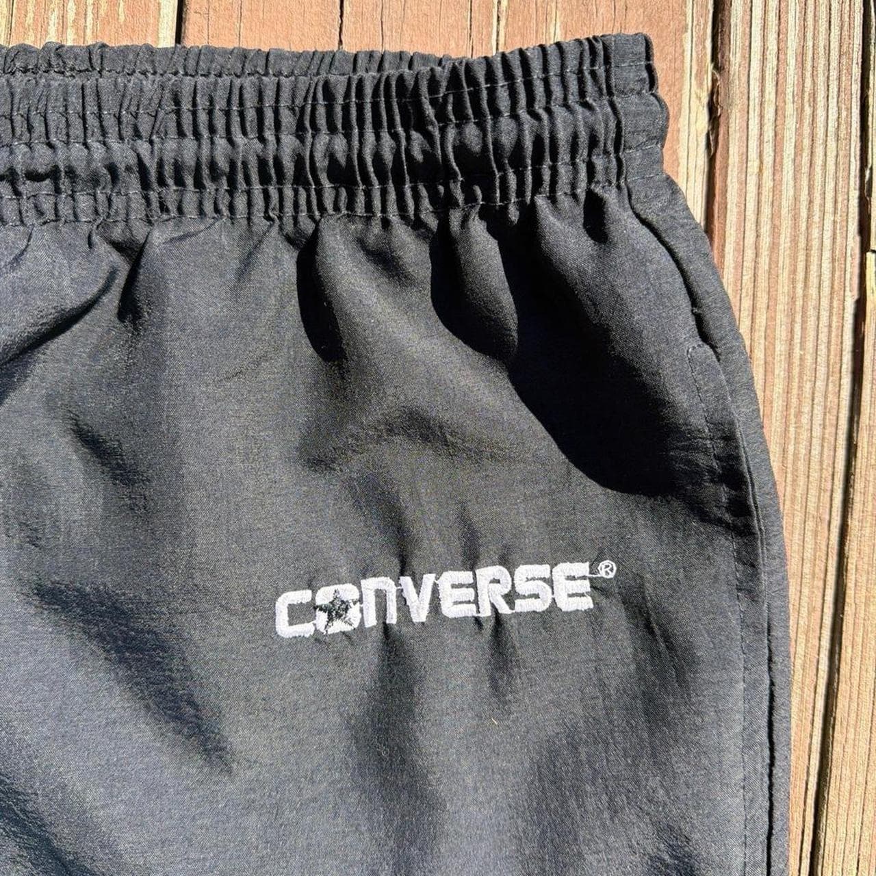 ULTRA RARE 1980s CONVERSE NYLON TRACK PANTS - 80s GRAIL - Thumbnail 3