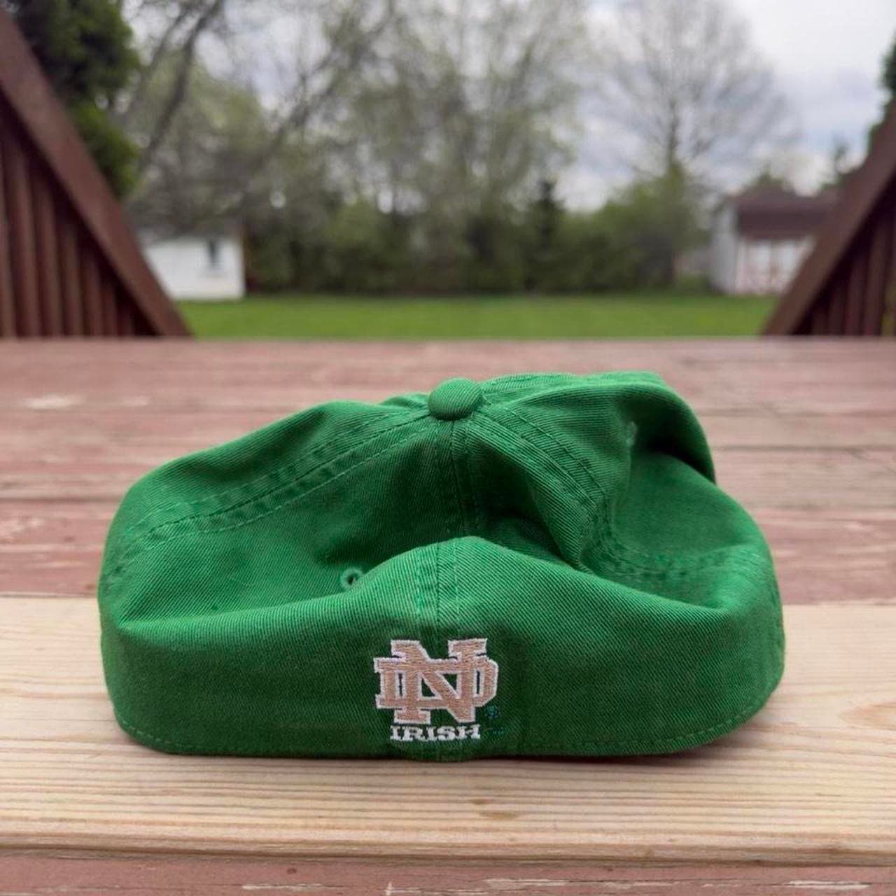 Super Rare Early 2000s Notre Dame Irish Shamrock Logo Hat - Thumbnail 2