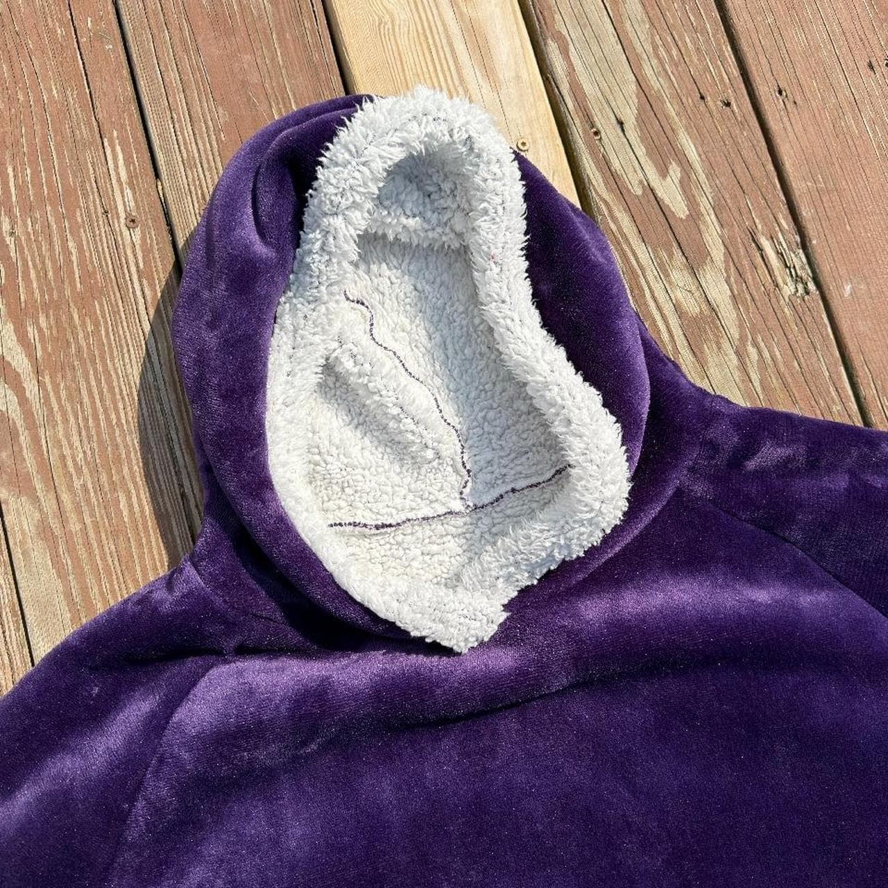 Heavyweight Purple Oversized Blanket Hoodie Comfy Snuggie - Y2K GRAIL - Thumbnail 2