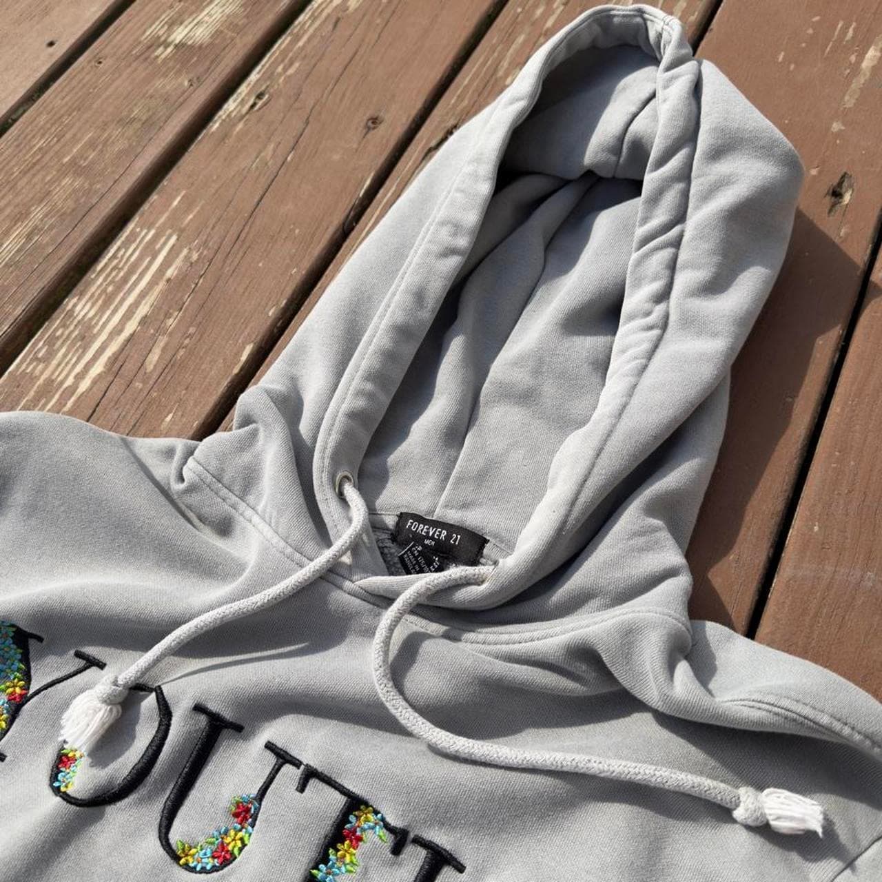 Vintage Early 2000s Forever 21 “YOUTH” Floral Embroidered Hoodie - Thumbnail 2