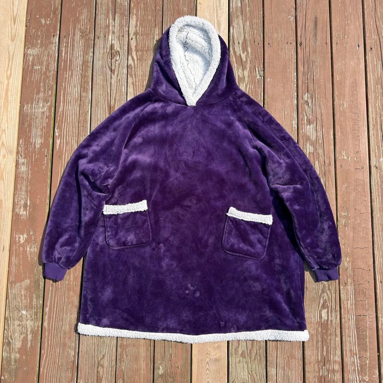 Heavyweight Purple Oversized Blanket Hoodie Comfy Snuggie - Y2K GRAIL