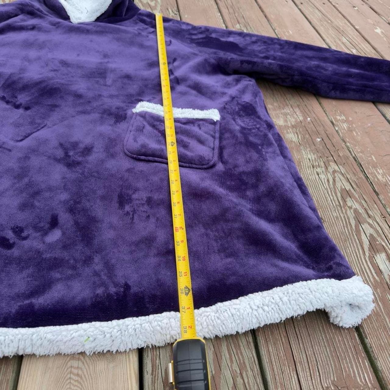 Heavyweight Purple Oversized Blanket Hoodie Comfy Snuggie - Y2K GRAIL - Thumbnail 5