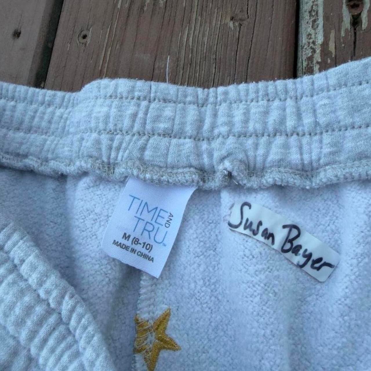 Rare Early 2000s Star Embroidered Grey Sweatpants - Thumbnail 3