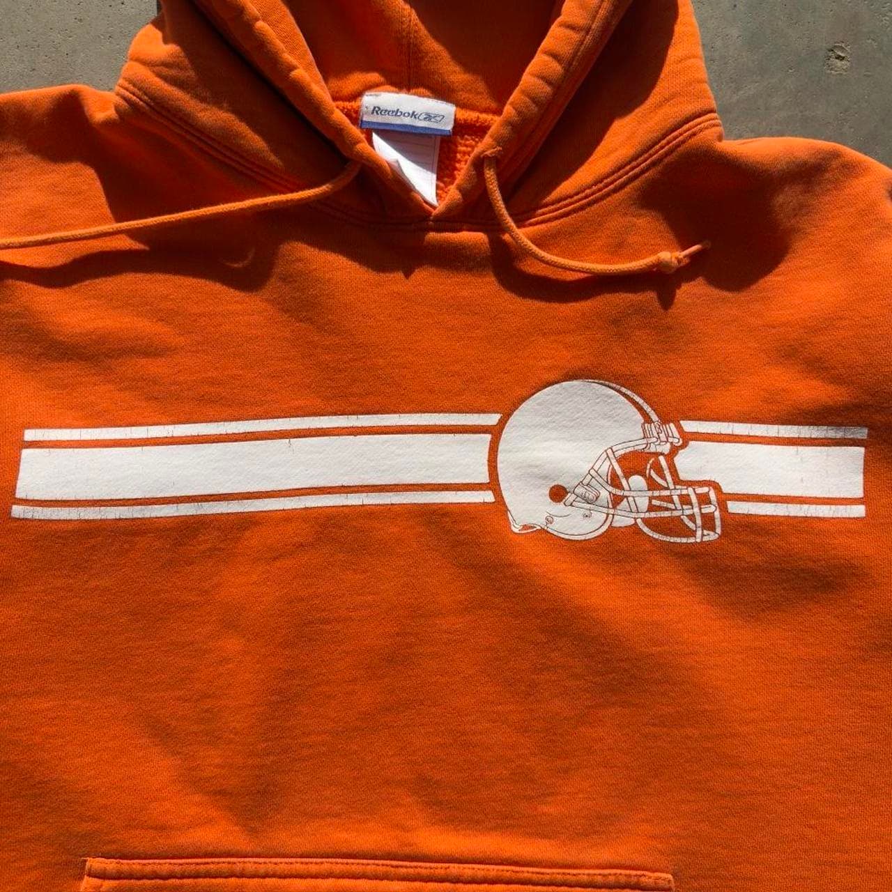 Ultra Rare Early 2000s Reebok Cleveland Browns Heavyweight Hoodie - NFL HOLY GRAIL - Thumbnail 4