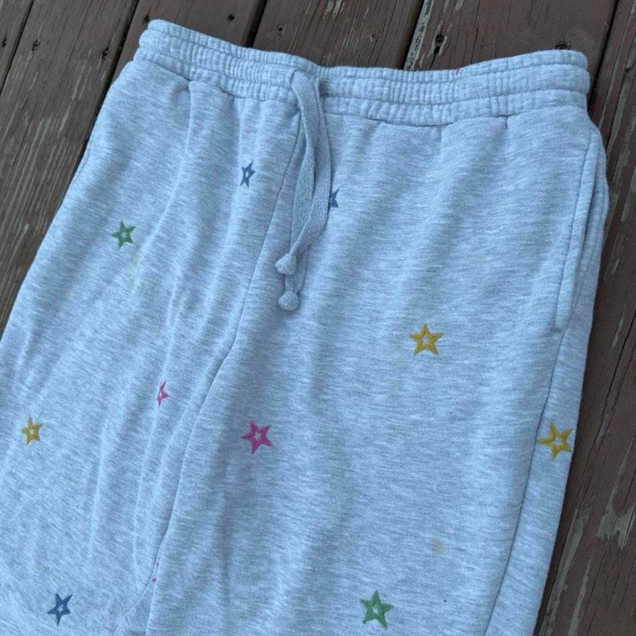 Rare Early 2000s Star Embroidered Grey Sweatpants - Thumbnail 8