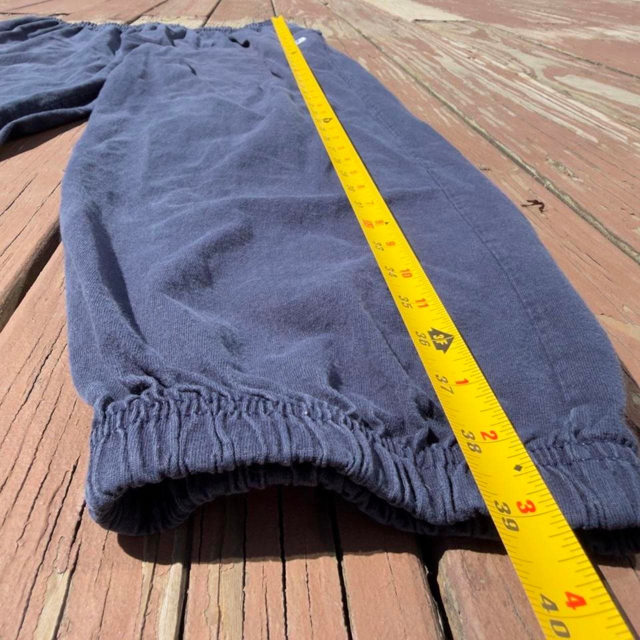 1980s Champion Navy Baggy Sweatpants - Thumbnail 7