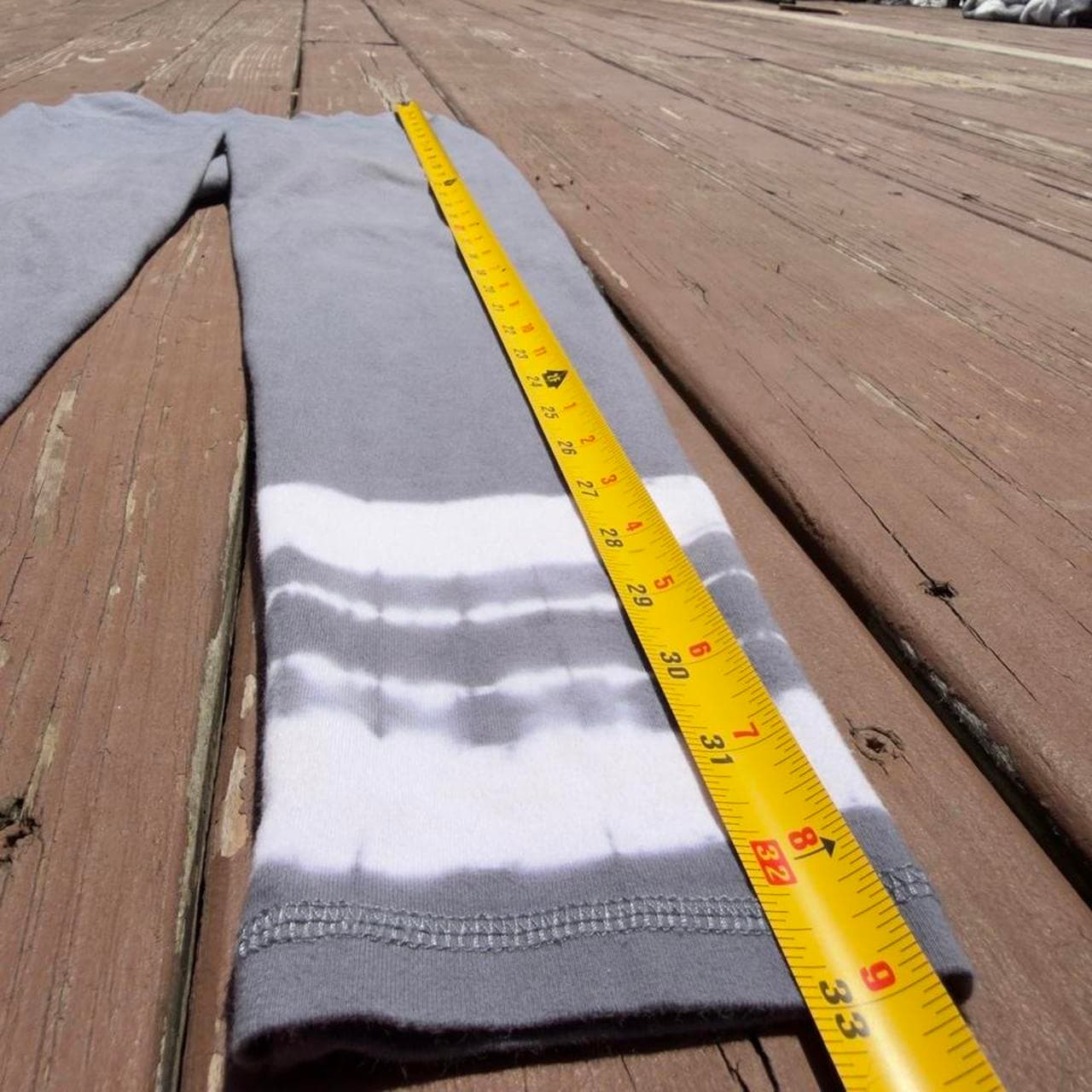 VTG Y2K Aerie Tie-Die Grey Flare Leggings Rare - Thumbnail 6