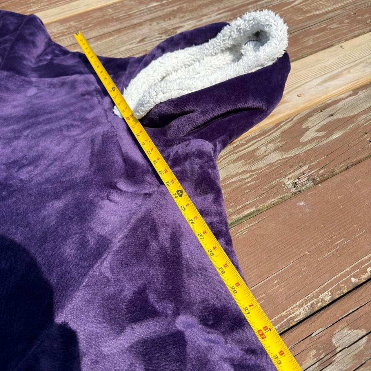 Heavyweight Purple Oversized Blanket Hoodie Comfy Snuggie - Y2K GRAIL - Thumbnail 4