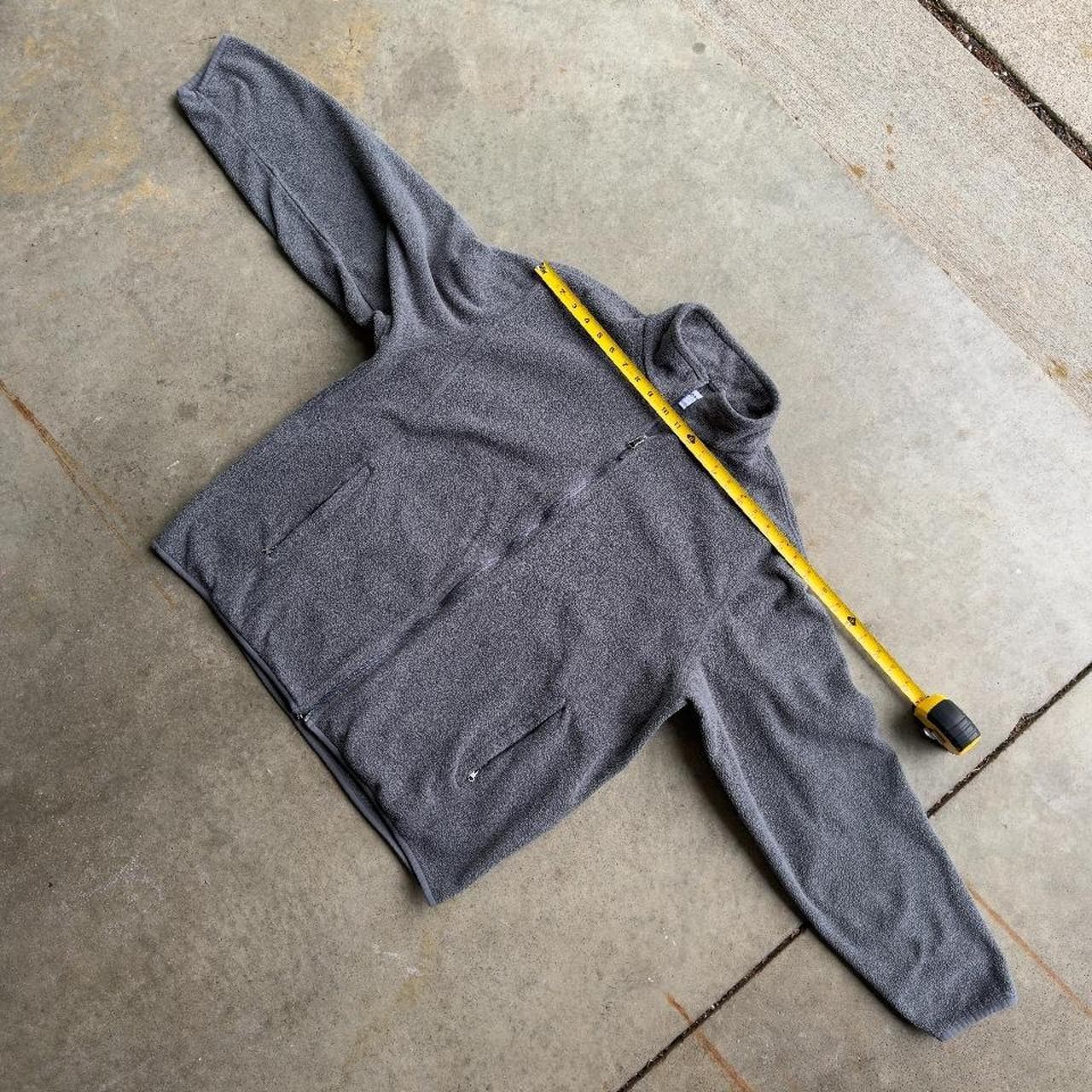 Deadstock Vintage Amazon Essentials Dark Grey Fleece Jacket - Thumbnail 4