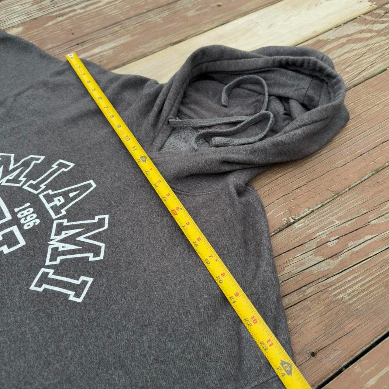 Y2K Vintage Miami Florida Grey Embroidered Hoodie - Thumbnail 7
