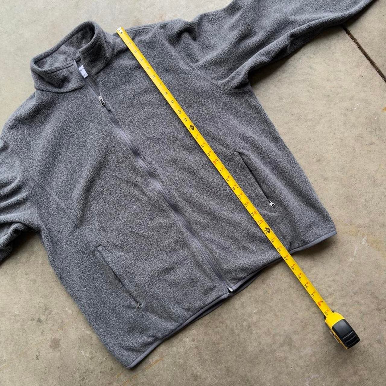 Deadstock Vintage Amazon Essentials Dark Grey Fleece Jacket - Thumbnail 7