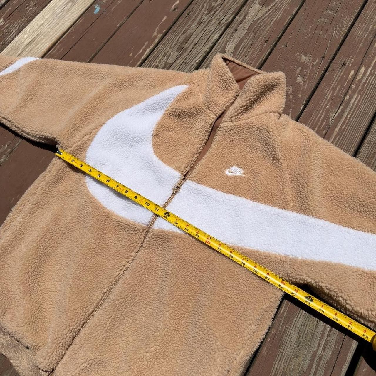Nike Big Swoosh Reversible Boa Jacket Hemp White Asia Sizing BQ6546-200 Fleece Sherpa Puffer - Thumbnail 8