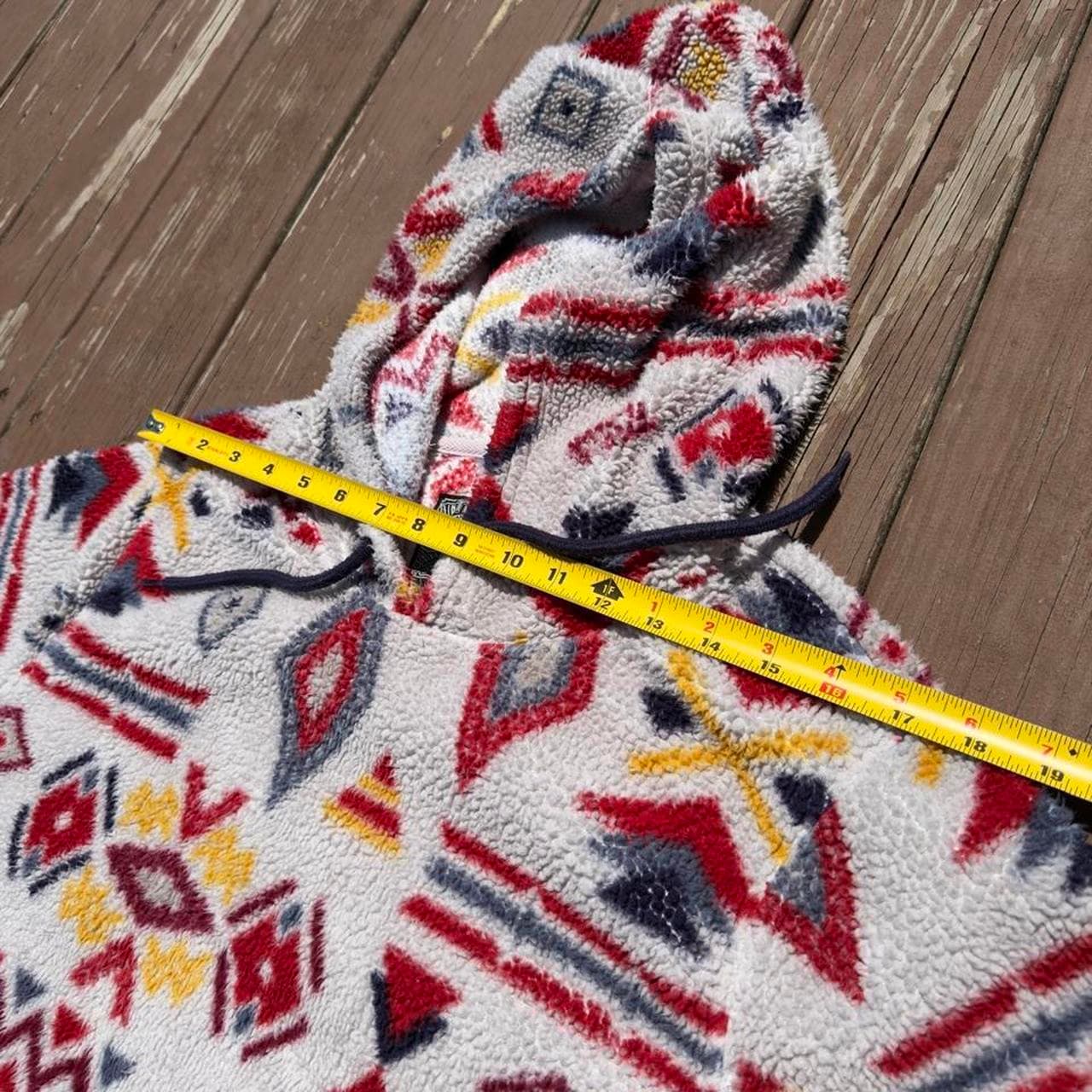 Super Rare Vintage Early 2000s Grail Sherpa Fleece Multicolored Designer Hoodie - Y2K GRAIL - Thumbnail 7