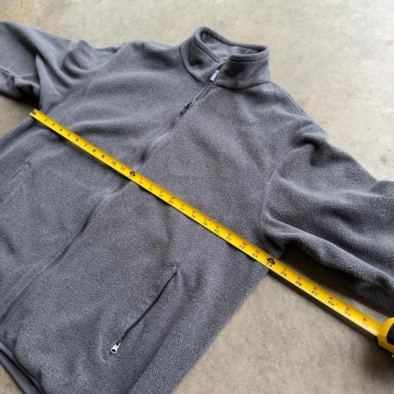 Deadstock Vintage Amazon Essentials Dark Grey Fleece Jacket - Thumbnail 6