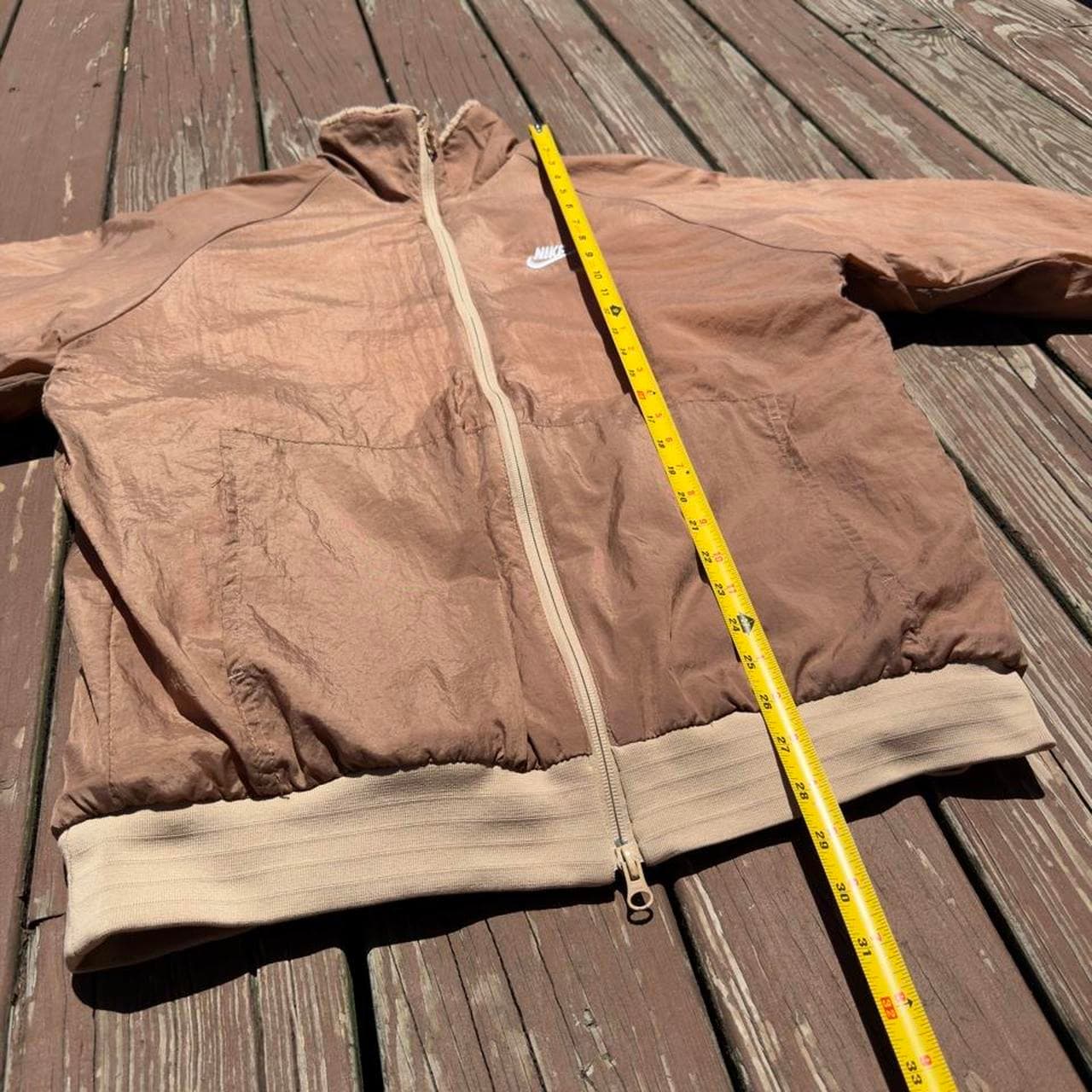 Nike Big Swoosh Reversible Boa Jacket Hemp White Asia Sizing BQ6546-200 Fleece Sherpa Puffer - Thumbnail 6