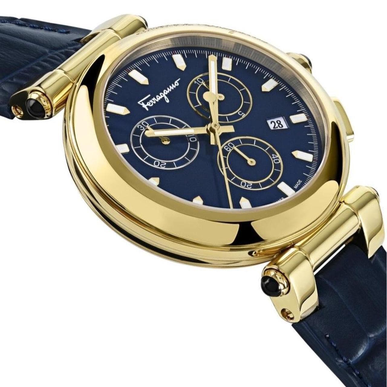 Salvatore Ferragamo Idillio Chronograph Watch - Gold & Blue SFYQ00220 - Thumbnail 3