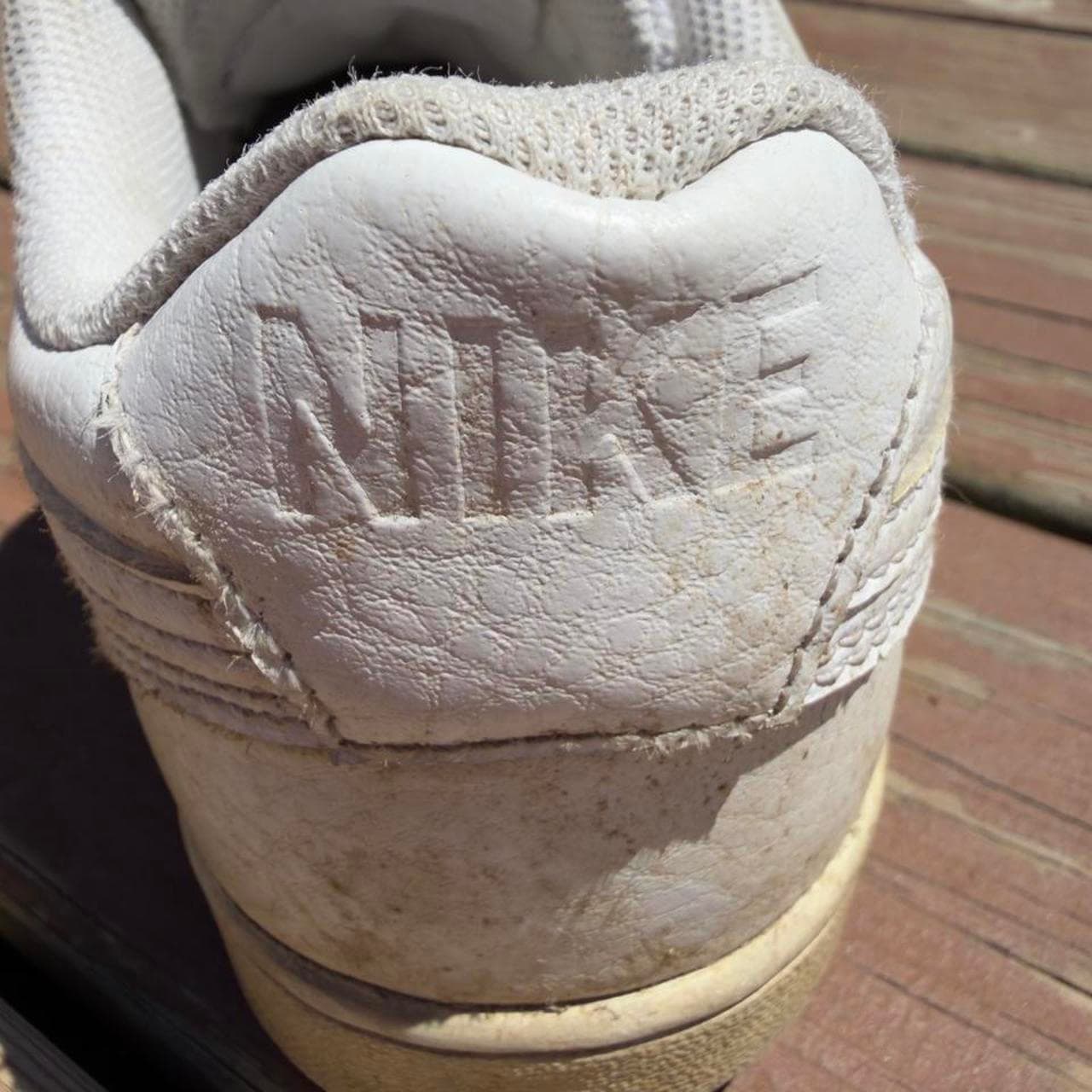 Vintage Grail Nike Court Vision Low White Leather Basketball Sneakers Y2K - Thumbnail 8
