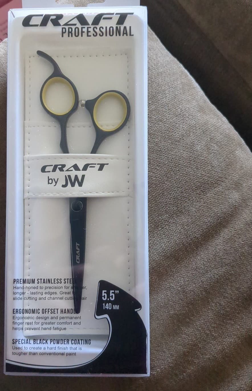 Craft Professional by JW 5.5" Hair Cutting Shears - Black Powder Coated Stainles - Thumbnail 2