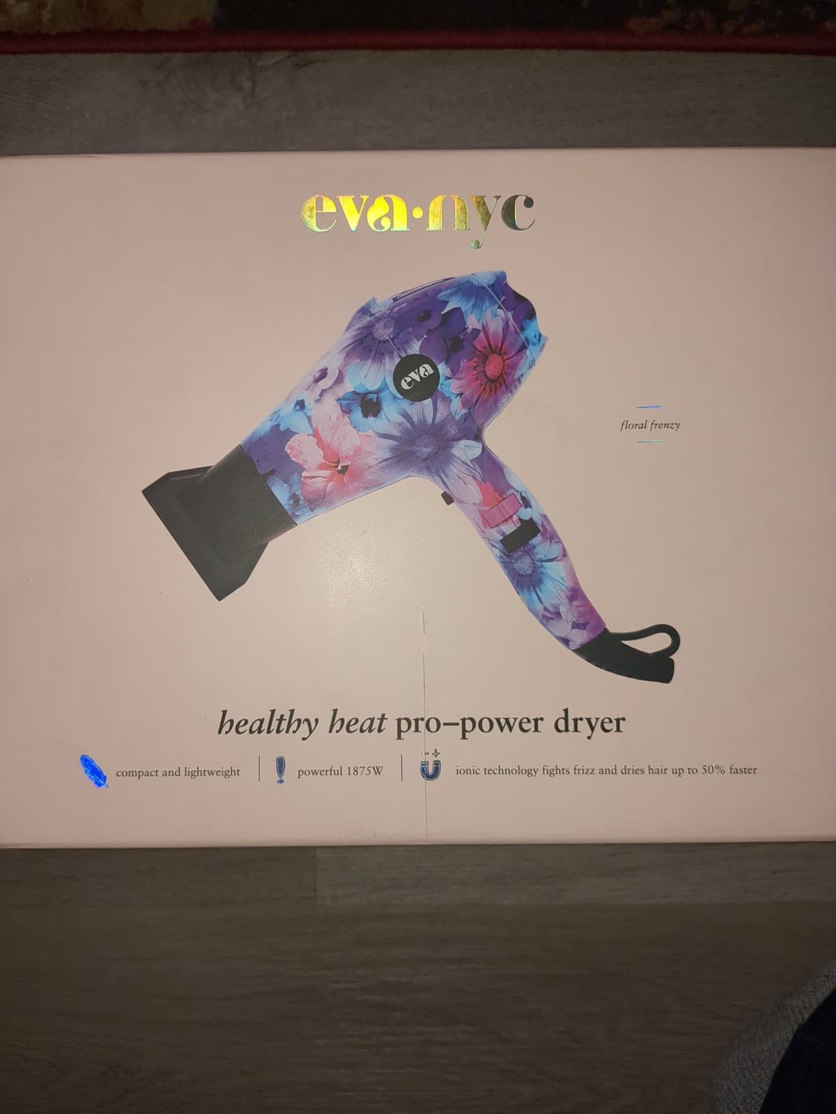 Eva NYC Healthy Heat Pro-Power Dryer - 1875W Hair Blow Dryer (Floral Frenzy) - Thumbnail 3