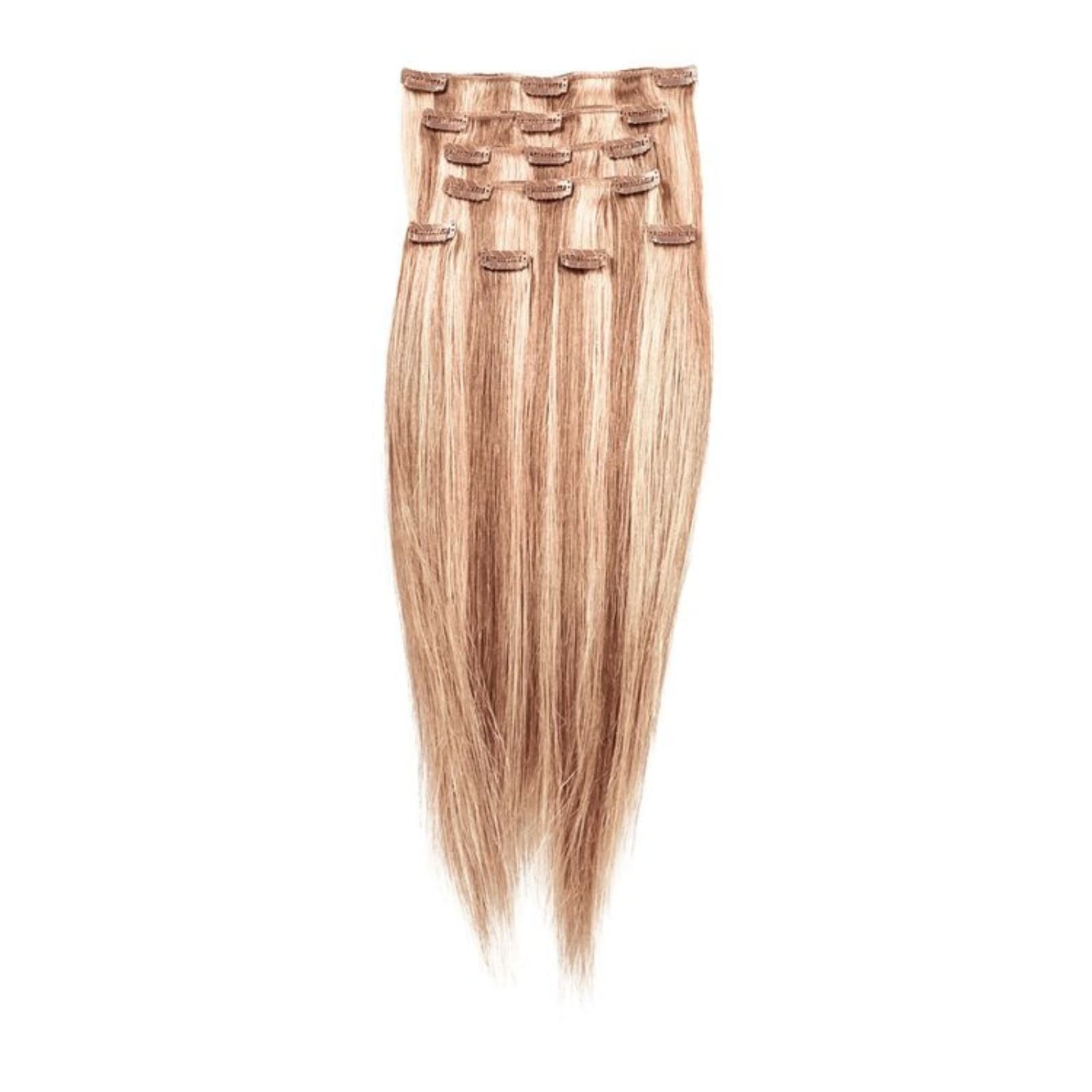 Donna Bella Hair Premium 14" Clip-In Extensions - 100% Human Hair (Light Ash/Blo - Thumbnail 3