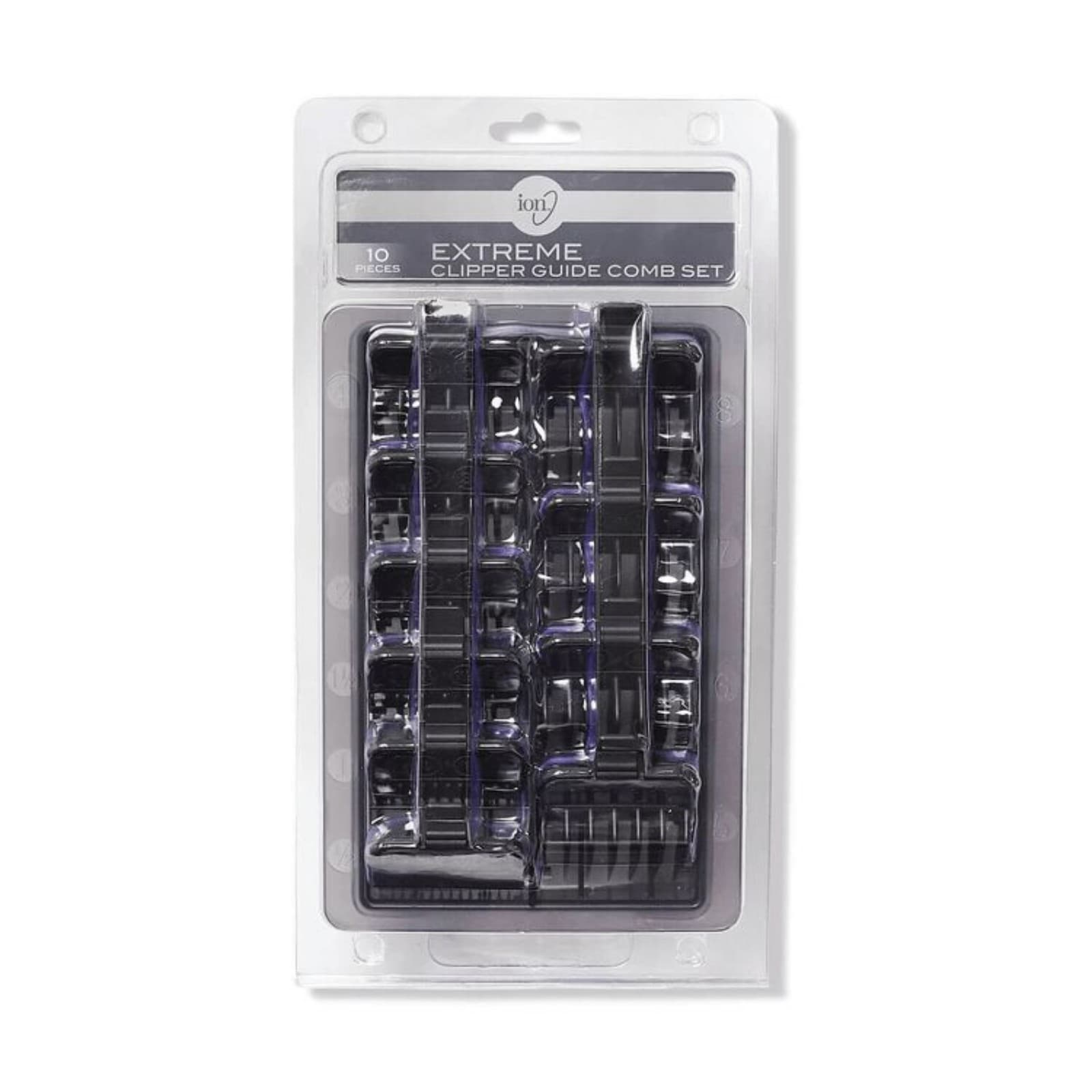 Ion Extreme Clipper Guide Comb Set - 10 Piece Universal Guard Kit (New) - Thumbnail 4
