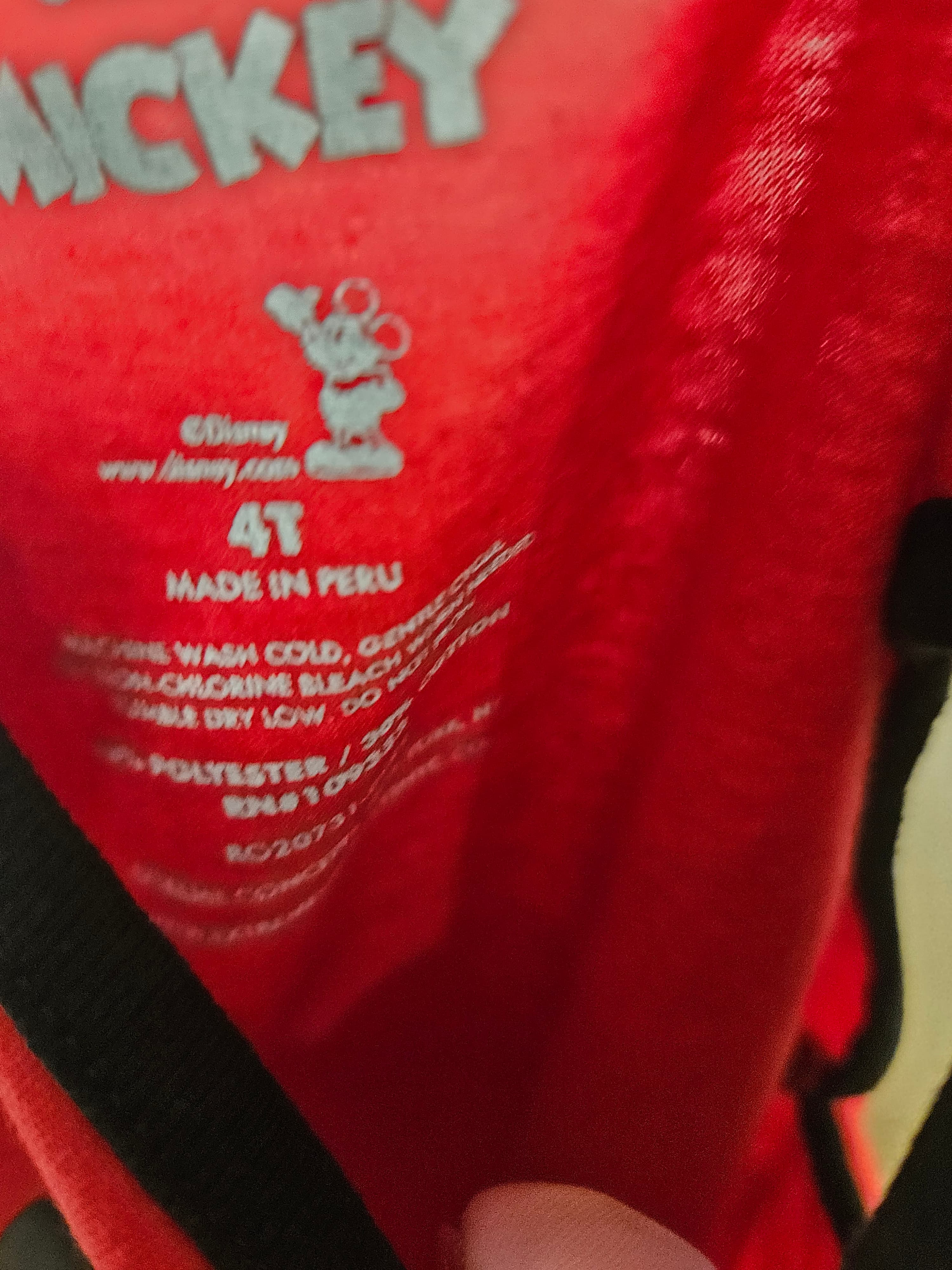 Disney Mickey Mouse Red T-Shirt 4T - Thumbnail 2