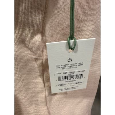 AE77 American Eagle Women Pink Cotton Crewneck Sweatshirt XS Made in USA NEW - Thumbnail 2