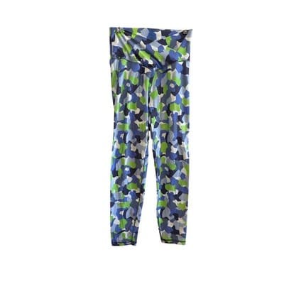 OFFLINE by Aerie Real Me 7/8 High Rise Crossover Leggings Blue Green Camo Large - Thumbnail 3