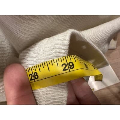 AE77 New York Mens Waffle Knit Thermal Long Sleeve Shirt Cream 1174-161 L NEW - Thumbnail 6
