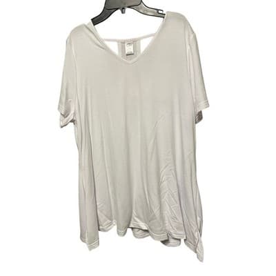 Avenue White Short Sleeve Active Top Women's Size Medium
