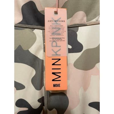 NWT MINKPINK MOVE Camo Survivor Leggings Pink Grey Activewear Size L - Thumbnail 4