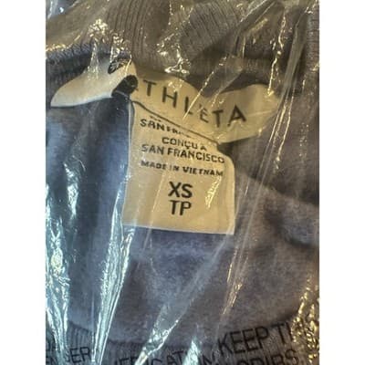 Athleta Coaster Luxe Sweatshirt Purple Crew Neck Thumbhole Pullover X Small NWT - Thumbnail 5