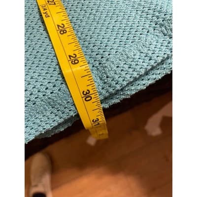 Avenue Leisure Womens Light Blue Mesh Glitter Hoodie Sweatshirt Size 14 16 - Thumbnail 4