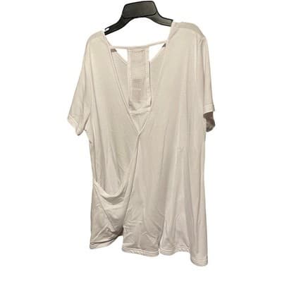 Avenue White Short Sleeve Active Top Women's Size Medium - Thumbnail 2